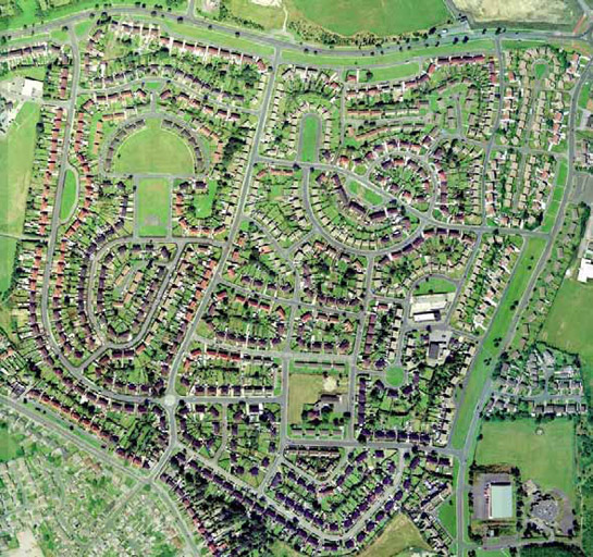 Figure 1: A curving road layout at New Lodge Estate.