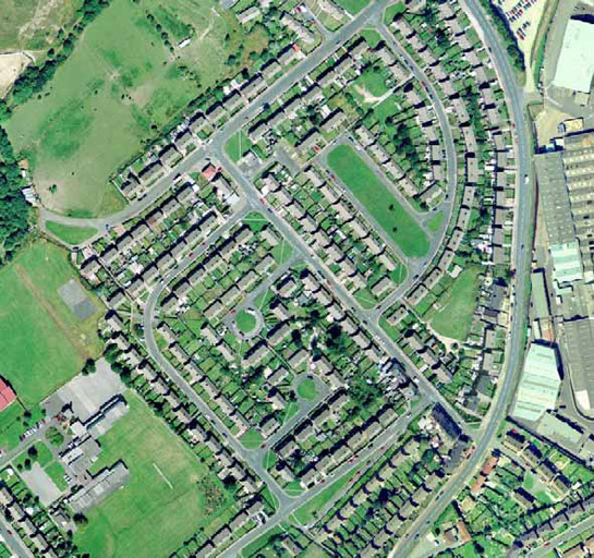 Figure 2: The more angular street layout at St Helen’s Estate.