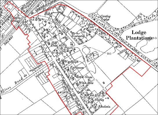 Figure 2: Development of the ‘Bawtry Road Villas’ character area by 1931.