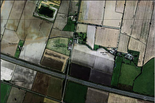 Figure 3: An example of irregular linear settlement following a relict watercourse in the Hatfield Levels.