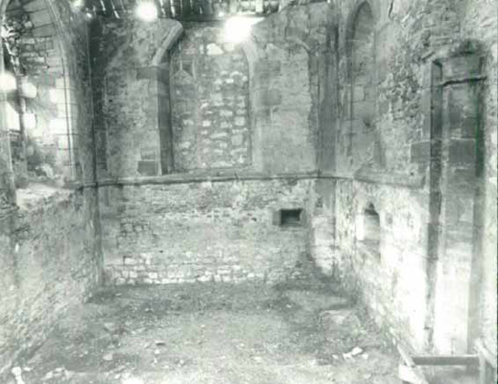 Figure 4: The remains of the chancel of a 12th century chapel at Manor House Farm, Thorpe in Balne, reused as a barn in the post-medieval period.