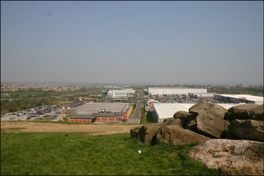 Figure 1: View Typical late 20th century warehouse retail development on the site of the former Cortonwood Colliery