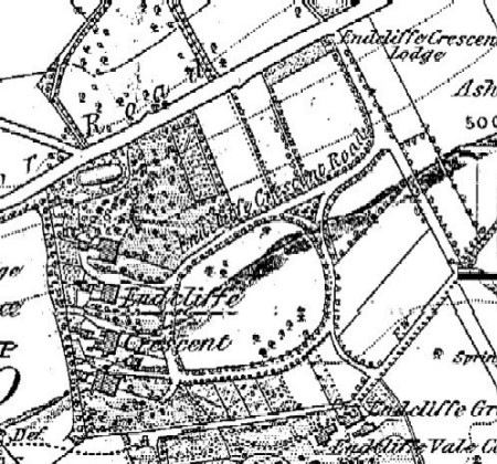 Text Box: Figure 6: Endcliffe Crescent, Sheffield. OS mapping